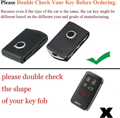 Miniatura 2 de SANRILY Funda para llave de coche para Volvo sin llave, funda de protección completa, Gris-Azul