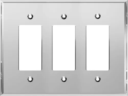 Miniatura 35 de LIDER Placa de Pared Decorativa de Acrílico Reflectante, Placa de Interruptor de Luz Espejada, Cubierta de Tomacorriente de Plexiglás, Vidrio Dorado