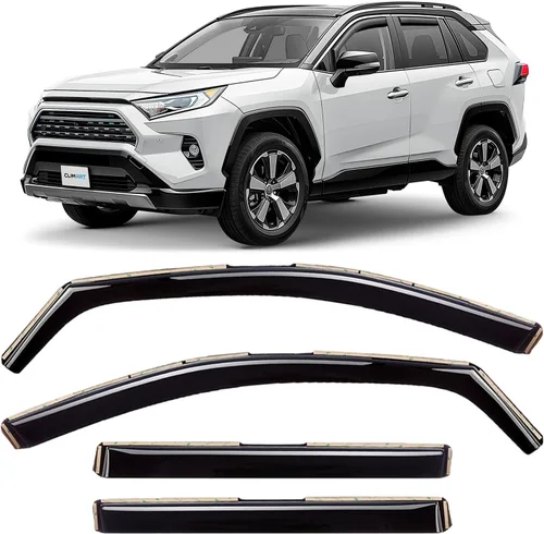 Miniatura 10 de CLIM ART - Deflectores de ventana de canal increíblemente duraderos para Honda Civic 2016-2021 Hatchback, deflectores de ventana originales, viseras