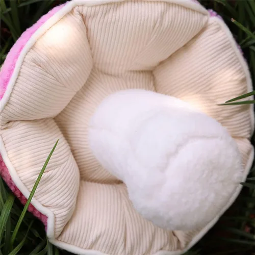 Miniatura 4 de Almohada de felpa 3D con forma de hongo, almohada de suelo, sofá, almohada para decoración del hogar, almohada de regalo (12.5 pulgadas, marrón)