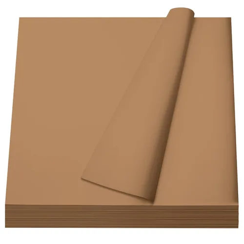 Harloon 200 hojas de papel de carnicero de 18 x 18 pulgadas, papel de carnicero para sublimación, hojas desechables precortadas para envolver Marrón