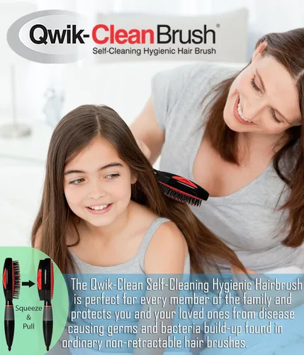 Miniatura 4 de Cepillo para limpiar el cabello, desenreda, cepilla o peina fácilmente, cepillo retráctil para cabello seco o húmedo, niños y adultos por Qwik