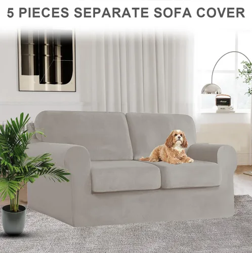Miniatura 261 de Funda para Sofá de Terciopelo, Fundas Elásticas para Sofá para Funda Principal Separada/Respaldos y Cojines de Asiento, Funda para Sofá, para Fundas