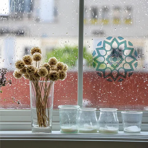 Miniatura 7 de GORGECRAFT 4 calcomanías estáticas para ventanas, calcomanías de vidrio anticolisión, película de vinilo no adhesiva, calcomanías de decoración