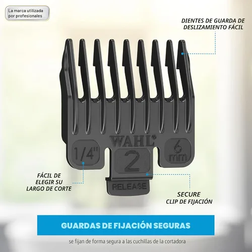 Miniatura 5 de Wahl Clippers Home Pro - Cortapelos recargable sin cable para hombres con cuchillas de corte de pelo de precisión y protectores de fijación seguros