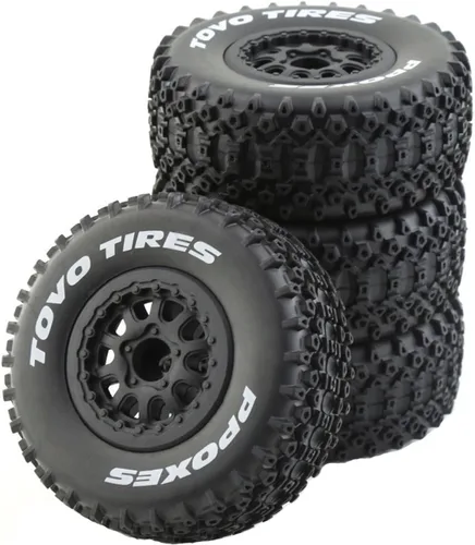 Miniatura 11 de Lifehead 1/10 Neumáticos de camión de curso corto RC para todo terreno, adecuados para TRAXXAS Slash4X4 HuanQi 727 ARRMA SENTON 3S Losi Ford Raptor