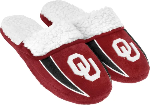 Miniatura 10 de FOCO mens NCAA College Team Logo Sherpa Moccasin Slippers
