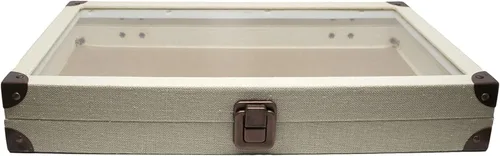 Miniatura 13 de Novel Box - Caja organizadora de joyas, cuero sintético negro, 6 x 3.75 x 2 pulgadas, caja de joyería de cristal de tamaño pequeño con tapa