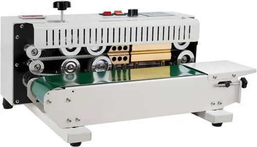 VEVOR Máquina de sellado continuo de bandas de bolsas FR900K Máquina selladora de banda con control de temperatura digital Sellador de bolsas