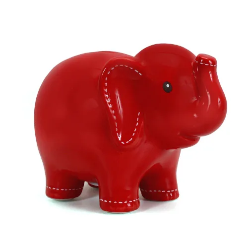Miniatura 9 de Child to Cherish Alcancía de elefante cosido de cerámica, azul