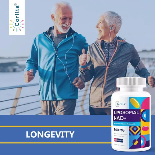 Miniatura 5 de NAD+ liposomal 500mg con cápsulas blandas TMG 250 mg, alternativa de ribósido de nicotinamida, suplemento real de NAD+, 180 porciones