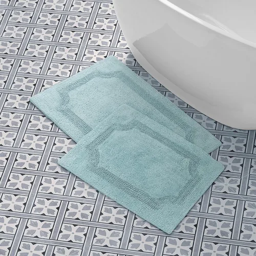 Miniatura 18 de Laura Ashley - Tapete de baño reversible de algodón, decoración de baño de alta calidad, lavable a máquina, altamente absorbente, 17 x 24 pulgadas