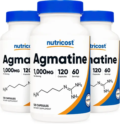 Miniatura 7 de Nutricost - Sulfato de Agmatina 1000 mg, 120 cápsulas - Sin gluten, sin OMG, 500 mg por cápsula