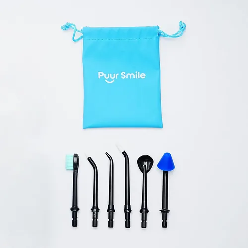 Miniatura 3 de Puntas de repuesto negras para irrigador dental Puur Smile - 6 puntas de irrigador dental de agua Punta de chorro de irrigador oral Cuidado