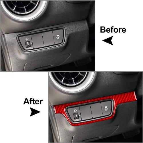 Miniatura 2 de Panel de control de faros delanteros para el interior del automóvil, adhesivo decorativo de fibra de carbono para Kia Forte Cerato K3 2019 2020 2021