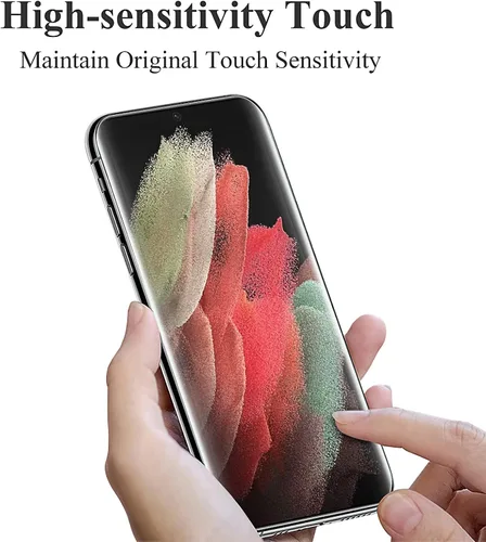 Miniatura 4 de AKABEILA Paquete de 3 protectores de pantalla para Samsung Galaxy S21 Ultra 5G Premium HD Película de vidrio templado de dureza 9H, compatible