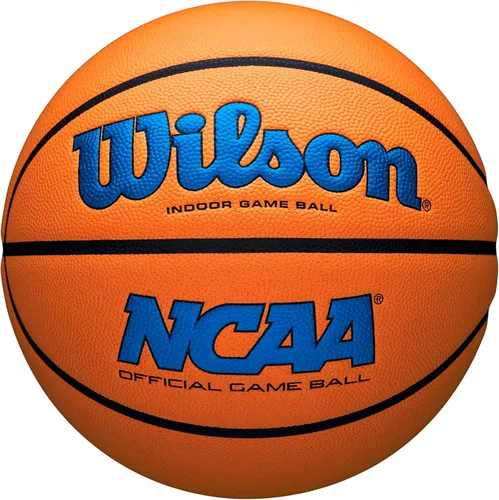Miniatura 11 de Wilson NCAA Evo NXT Balones de Baloncesto Oficiales para Juegos en Interiores - Tamaños 6 y 7 Negro/Naranja
