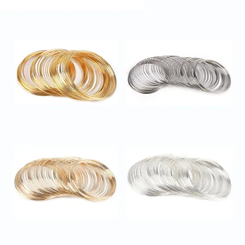 Huwujiu Pulsera de alambre de 400 lazos para joyería con cuentas de memoria de alambre de acero con memoria para creación de arte, pulsera, collar,
