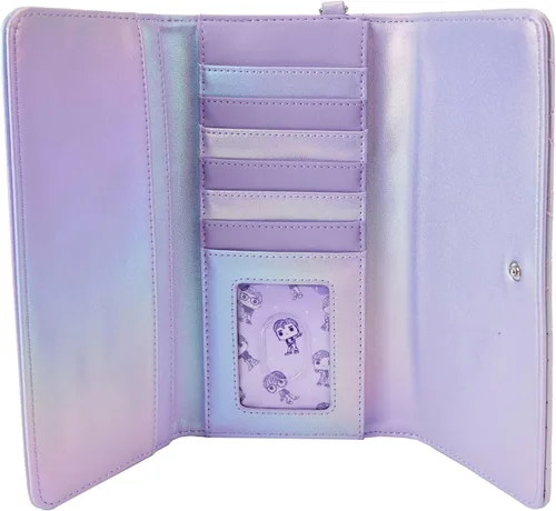 Miniatura 5 de Loungefly Billetera con solapa púrpura iridiscente con logotipo de BTS, Púrpura, Cartera