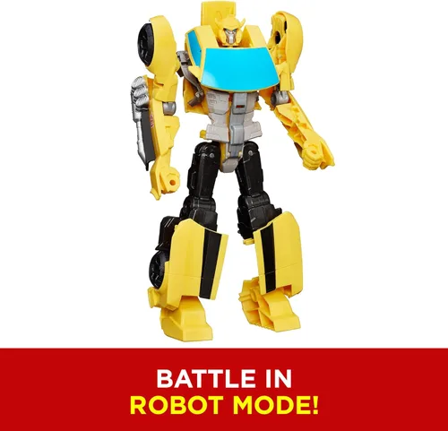 Miniatura 8 de Transformers juguetes figura de acción heroica de Bumblebee - Figura atemporal de gran escala, se transforma en coche de juguete amarillo, 11