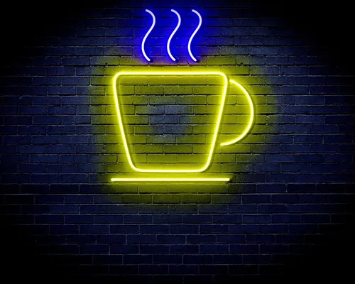 Miniatura 19 de ADVPRO Taza de café Tienda Flex Silicona LED Letrero de neón azul y rojo st16s33-fnu0041-br