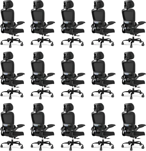 Miniatura 20 de TRALT Silla de oficina ergonómica, silla de escritorio de malla para el hogar de 330 libras, sillas de escritorio de oficina con ruedas, cómodas