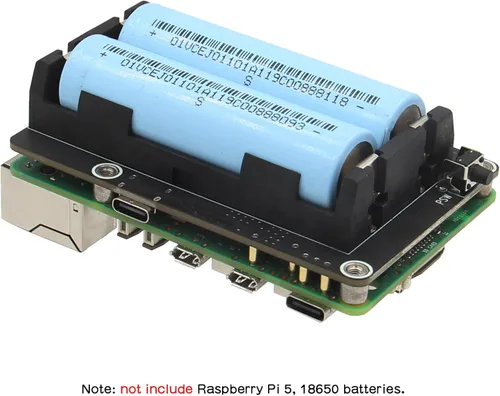 Miniatura 8 de Geekworm X1200 5V UPS HAT Placa de expansión para Raspberry Pi 5 Max 5.1V 5A Salida Encendido automático Apagado seguro Función de detección