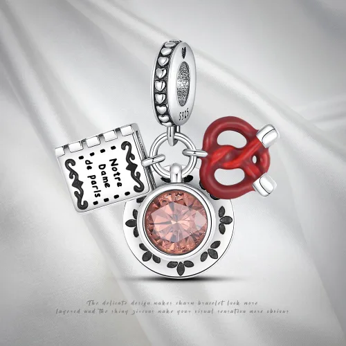 Miniatura 97 de Pandach Dijes colgantes de plata de ley 925 para pulseras y collares, dijes colgantes de Madonna con cuentas de girasol, joyería para mujer