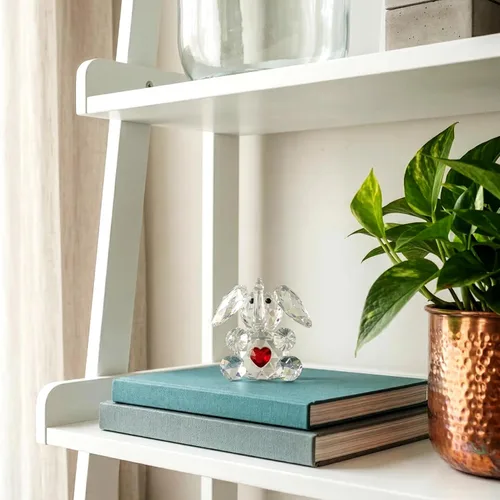 Miniatura 7 de YWHL Bonitos regalos de elefante de cristal para mujer, ideas de regalo de elefante blanco hecho a mano, decoración de animales borrachos pequeños