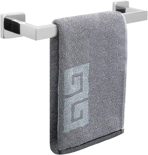 Miniatura 23 de NearMoon - Barra de toallas, accesorios de baño de acero inoxidable premium cuadrado de espesor para toalla de ducha para baño, soporte de toalla