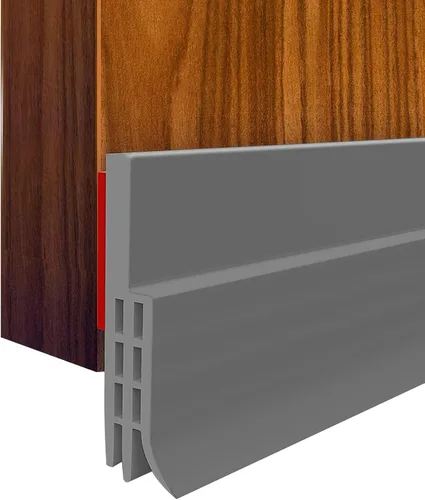 Miniatura 7 de Suptikes Paquete de 2 topes para puerta, barrido de puerta para puertas exteriores e interiores, sello debajo de la puerta, bloqueador de corrientes