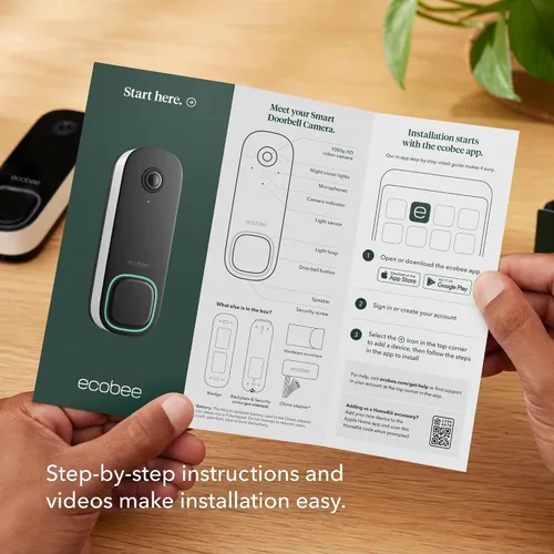 Miniatura 8 de ecobee Paquete de Seguridad con Cámara de Timbre Inteligente (Cableado) + SmartSensor para Puertas y Ventanas (Paquete de 2)