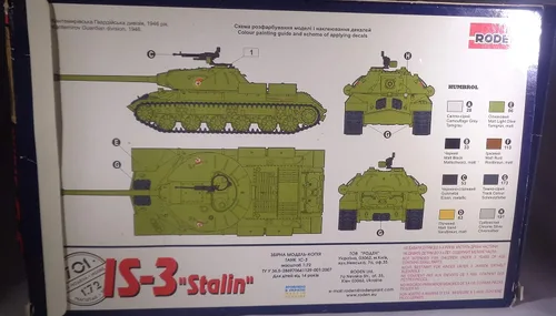 Miniatura 2 de Roden is-3 Stalin Military Tank Model Kit
