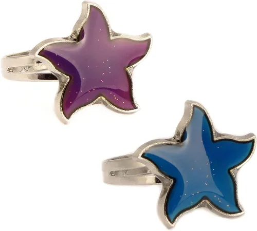 Miniatura 8 de 2 anillos ovalados para el estado de ánimo, estilo retro, ajustable, para amantes y amigos, talla única
