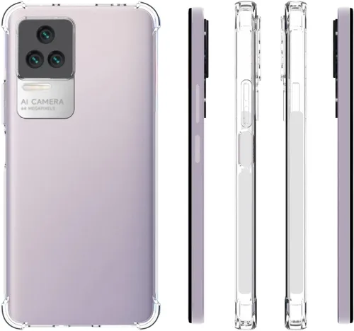 Miniatura 2 de USTIYA Funda para Xiaomi Poco F4/Redmi K40s 5G Clear TPU Cuatro Esquinas Cubierta Protectora Transparente Suave Funda