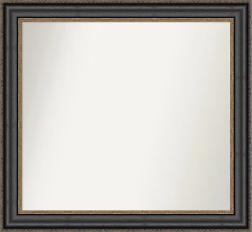 Miniatura 29 de Amanti Art Espejo personalizado, espejo de baño negro puente, espejo de pared o espejo de tocador de baño sobre el fregadero (26 x 26 pulgadas)