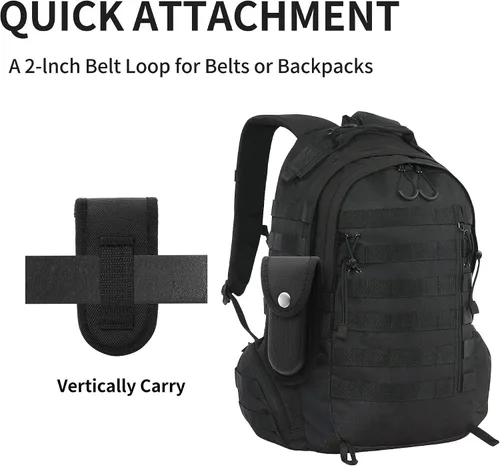 Miniatura 5 de Funda de nailon para cuchillos de bolsillo, bolsa multiherramienta de 4 pulgadas, funda plegable para cinturón de cuchillo con cierre a presión