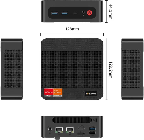 Miniatura 2 de BOSGAME P3 Pro Mini PC con AMD Ryzen 9 7940HS, 16GB DDR5 1TB PCle SSD, pantalla triple 4K, LAN dual, Wi-Fi 6E/BT5.2, mini computadora de escritorio