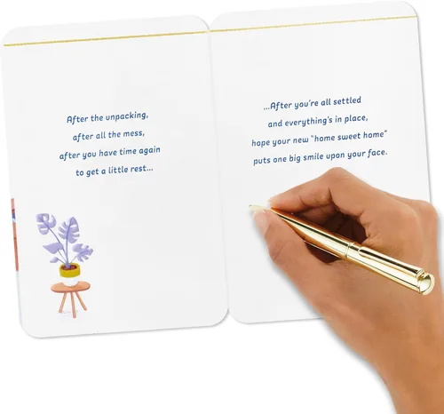 Miniatura 6 de Hallmark - Nueva tarjeta de felicitación para nuevo hogar (cajas, pintura y plantas) Tarjeta de fiesta de inauguración para amigos, hermanos