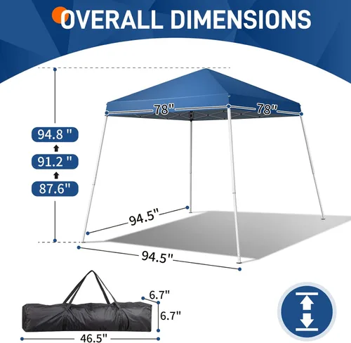 Miniatura 3 de Tienda de campaña desplegable Ez de 8 x 8 pies, tienda de campaña comercial plegable portátil para exteriores, resistente, cenador instantáneo