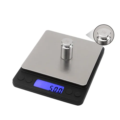 Miniatura 2 de Pequeña báscula digital de cocina para alimentos, escala de medición de laboratorio de joyería, mini bolsillo negro, 105.82 oz/0.00 oz, adecuada