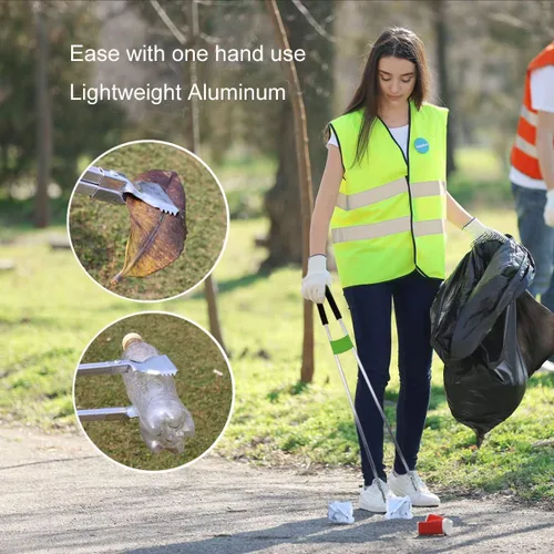 Miniatura 3 de Herramienta de agarre de alcance, palo de recogida de arena de aluminio ligero a prueba de óxido, pinza de basura, herramienta de asistencia