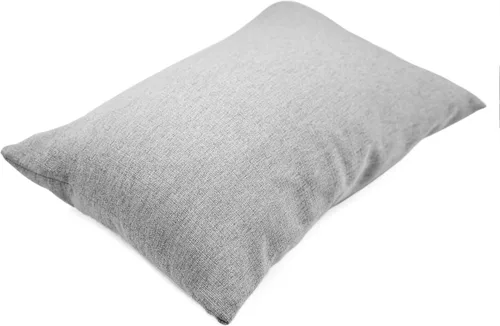 Miniatura 4 de Funda de almohada lumbar de lino gris oscuro de 19 x 11 pulgadas