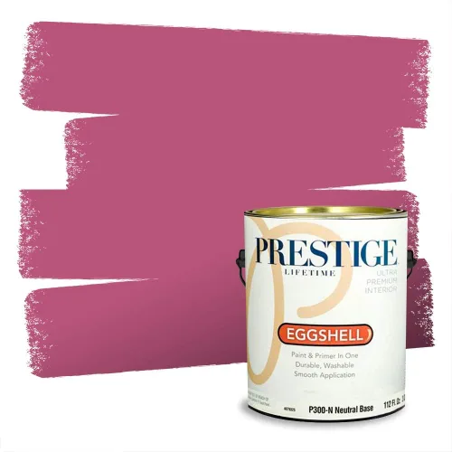 Miniatura 344 de Prestige Paints Pintura exterior e imprimación en uno, 1 galón, plano, coincidencia comparable de Valspar* Amber Rose*
