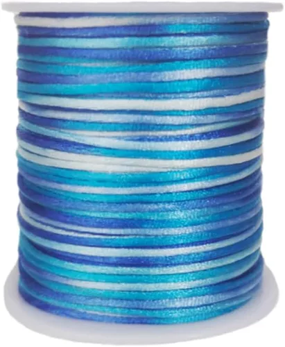Miniatura 22 de Cordón de nailon teñido de 0.039 pulgadas x 100 yardas, hilo de cuentas para collares de macramé de cola de ratón, pulseras de amistad, fabricación