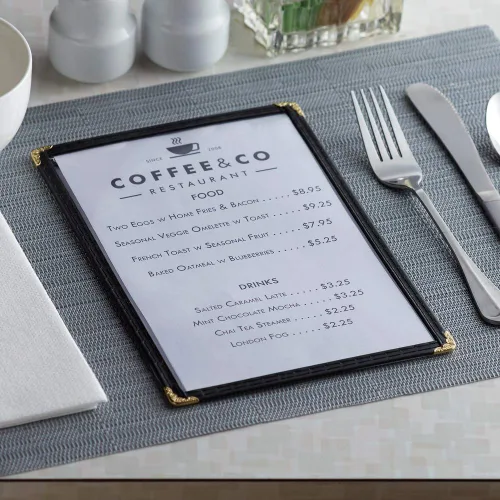 Miniatura 5 de 25 unidades de fundas para menú – de una página, compatible con papel de 8.5 x 11 pulgadas, soporte para menú, fundas para menú de restaurante