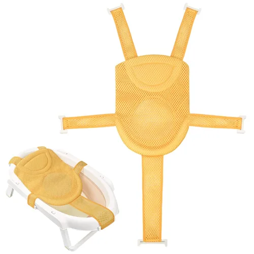 Miniatura 20 de Colorlife Asiento de Baño para Bebé con Malla de Apoyo, Asiento de Baño para Bebé, Ajustable, Cómodo, Antideslizante, Malla de Ducha de Cinco Puntos