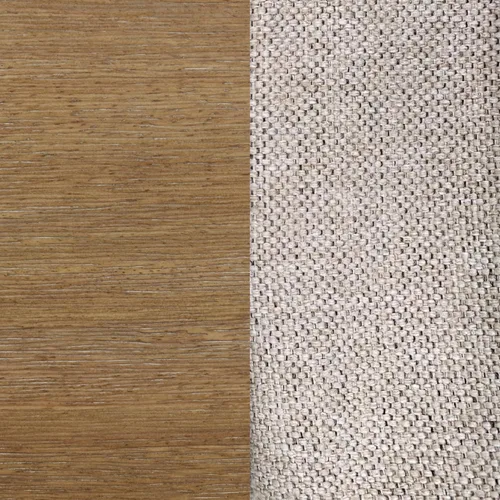 Miniatura 9 de Nathan James - Linus - Moderna silla de comedor tapizada con patas de madera de caucho sólida con acabado cepillado en marrón - Lino natural/marrón
