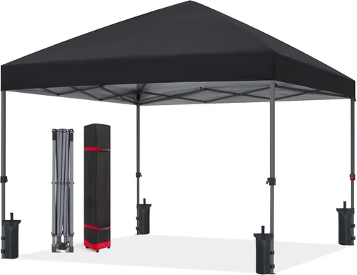 Miniatura 59 de ABCCANOPY Tienda de campaña desplegable de 10 x 10, refugio instantáneo de fácil instalación con bolsa con ruedas, toldo resistente al aire libre