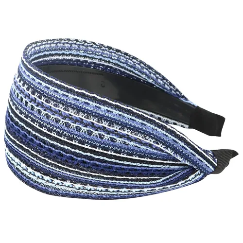 Diademas bohemias anchas antideslizantes para mujeres, diademas modernas para el cabello, accesorios para el cabello para mujeres y niñas (azul, 1